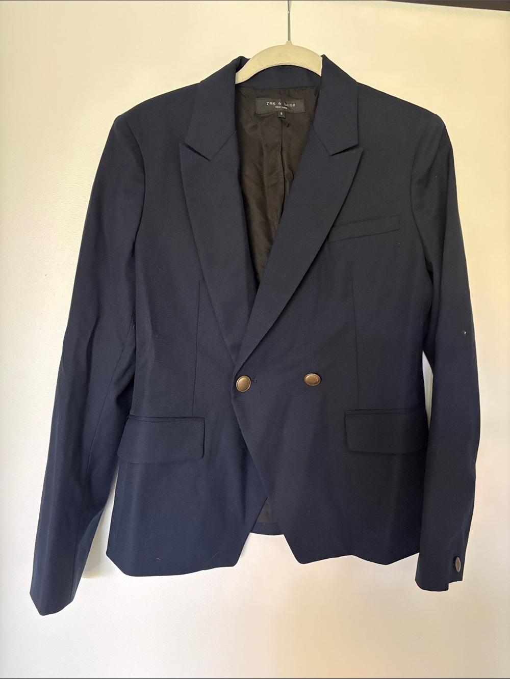 Rag & Bone Navy Double-Breasted Blazer Buttons